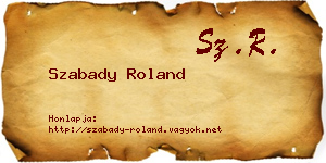 Szabady Roland névjegykártya