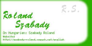 roland szabady business card